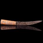 Viking IJzeren mes met boten handvat en ingesneden, Antiek en Kunst