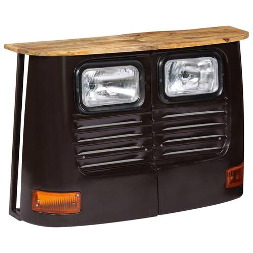 vidaXL Dressoir vrachtwagen massief mangohout donkergrijs, Huis en Inrichting, Kasten | Dressoirs, 25 tot 50 cm, Nieuw, 100 tot 150 cm