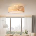 Design plafondlamp Ascot 3xE27 wit en rotan look lux.pro, Verzenden, Nieuw