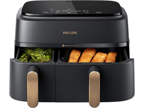 Philips -  3000 Series Dual Basket Airfryer  - Zwart, Witgoed en Apparatuur, Airfryers, Airfryer, Nieuw, Verzenden