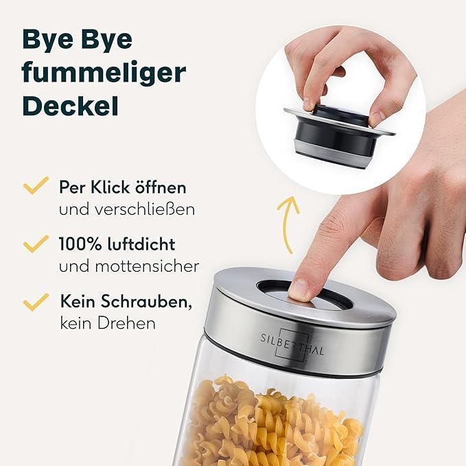 Voorraadpot, glas 1,7 ltr Silberthal, Huis en Inrichting, Overige Huis en Inrichting, Ophalen of Verzenden