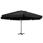 Parasol 500cm Zwart | Gebruikt | Schaduwdeal, Tuin en Terras, Parasols, Ophalen of Verzenden, Nieuw, Meer dan 4 meter, Stokparasol