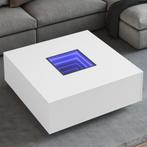 vidaXL Salontafel met Infinity LED 100x100x40 cm wit, Verzenden, Nieuw, Overige houtsoorten, 100 tot 150 cm