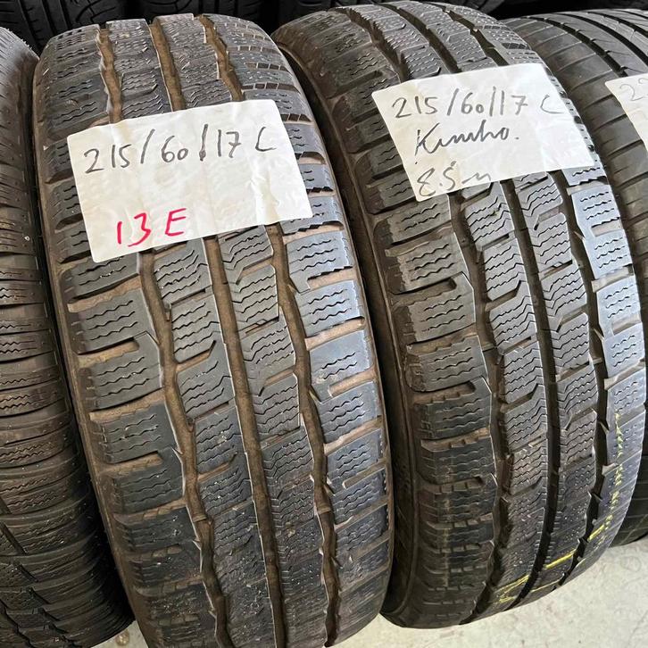 2 x Kumho 215-60-17 C Winterbanden 8,5mm, Auto-onderdelen, Banden en Velgen, 17 inch, Winterbanden, 215 mm, Bestelwagen, Gebruikt