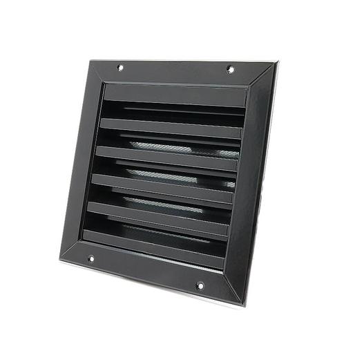 Buitenmuurrooster aluminium (LxH) 200x200mm - Zwart, Doe-het-zelf en Verbouw, Ventilatie en Afzuiging, Nieuw, Verzenden