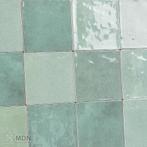 Zellige Verde 10x10 turquoise mix wandtegels, Verzenden, Nieuw