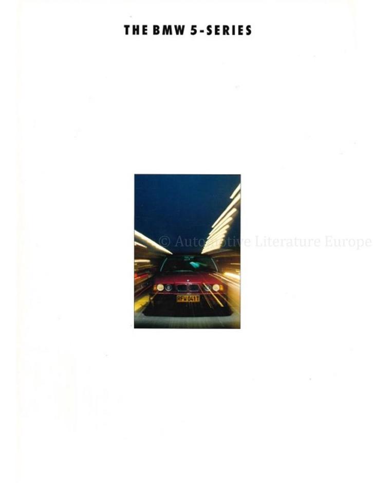 1992 BMW 5 SERIE BROCHURE ENGELS, Boeken, Auto's | Folders en Tijdschriften, BMW