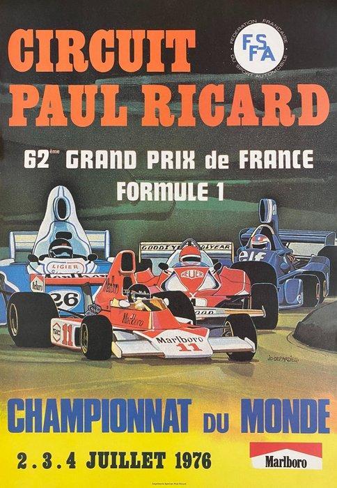 JD Depardieu - CIRCUIT PAUL RICARD - Jaren 1970, Antiek en Kunst, Kunst | Tekeningen en Foto's