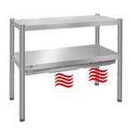 GGM Gastro | Warmtebrug PREMIUM - 800x370mm - met 2 planken, Verzenden, Nieuw in verpakking, Overige typen