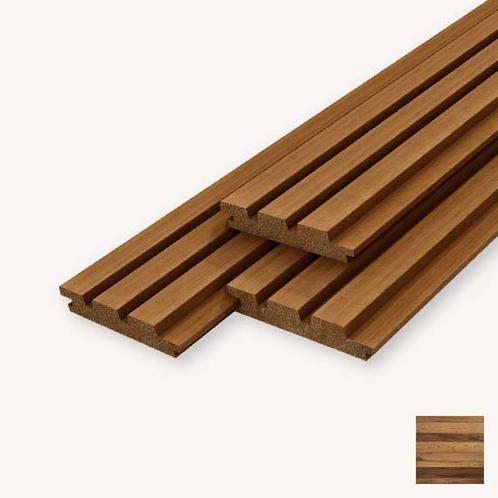 Frake thermo triple | bruin | 2,5x14 cm | 335 cm, Doe-het-zelf en Verbouw, Hout en Planken, Nieuw, Ophalen of Verzenden