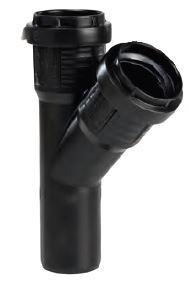 Pipelife Master3+ geluidsarm t-stuk 110x90 45gr m/s Zwart, Doe-het-zelf en Verbouw, Buizen en Afvoer, Ophalen of Verzenden