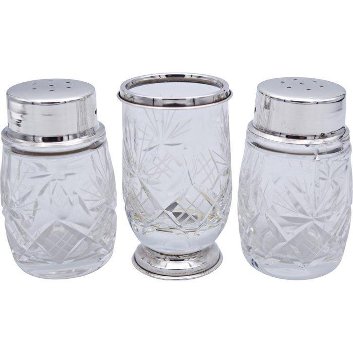 Peper- en zoutstel (3) - Palillero - .925 zilver, Antiek en Kunst, Antiek | Goud en Zilver