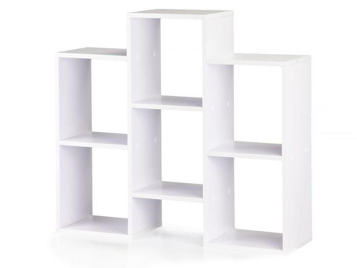Moderne witte vakkenkast 85x22x76 cm - compacte boekenkast, Antiek en Kunst, Curiosa en Brocante, Ophalen of Verzenden