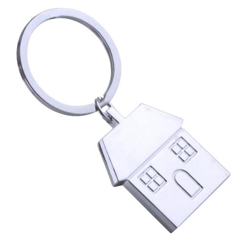 Fako Bijoux® - Sleutelhanger - Klein Huisje - Zilverkleurig, Verzamelen, Sleutelhangers, Verzenden