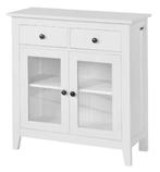 Wit Dressoir met Lades en Glazen Deuren – 80 cm Kast, Huis en Inrichting, Verzenden, Nieuw