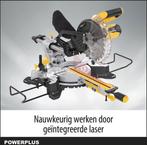 Powerplus POWX075710S Afkort- en verstekzaag - Telescopische, Verzenden, Zo goed als nieuw