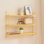 [en.casa] Wandplank Strängnäs verstelbaar 50x60x15 cm geel, Huis en Inrichting, Woonaccessoires | Wandplanken en Boekenplanken