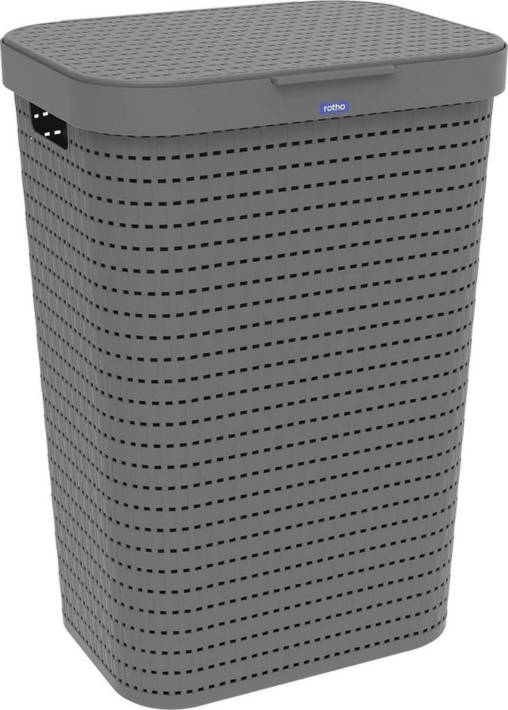 Rotho Wasmand / Wasverzamelaar 55 l COUNTRY antraciet, Huis en Inrichting, Keuken | Keukenbenodigdheden, Gebruikt, Ophalen of Verzenden