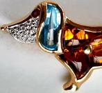 Broche Of wit Of geel - 4.90ct. tw. Citrien - Diamant -, Sieraden, Tassen en Uiterlijk, Antieke sieraden