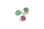 Ring - 9 kt. Roségoud - 1.70ct. tw. Smaragd - Amethist, Nieuw
