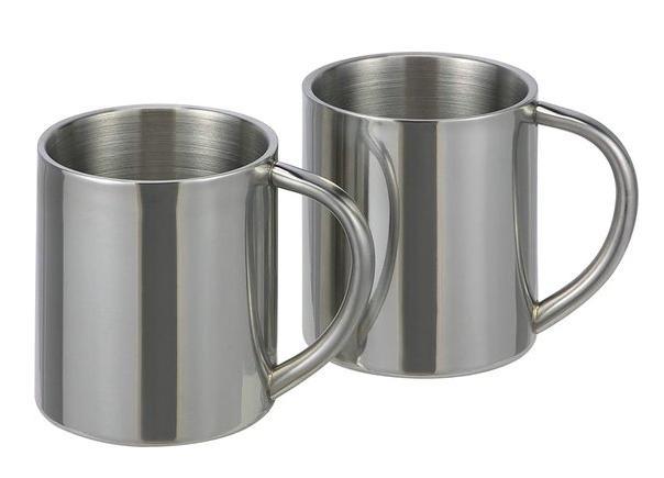 Dubbelwandige RVS Thermobeker - 200ml - Set van 2, Huis en Inrichting, Keuken | Keukenbenodigdheden, Nieuw, Verzenden