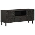 vidaXL Tv-meubel 105x33x46 cm massief mangohout zwart, Huis en Inrichting, Kasten | Televisiemeubels, Verzenden, Nieuw, Overige houtsoorten