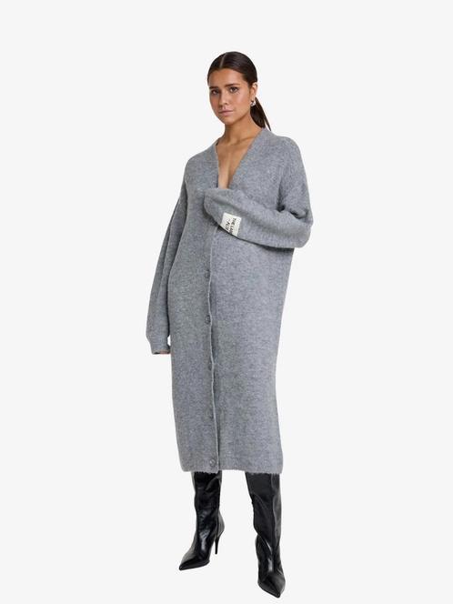 -20% Alix The Label  Alix The Label Dames vest fluffy long s, Kleding | Dames, Truien en Vesten, Grijs, Nieuw, Verzenden