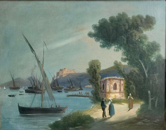 Raimondo Scoppa (1820-1890) - Baia, Antiek en Kunst, Kunst | Schilderijen | Klassiek