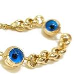 Schakelarmband - 14 karaat Geel goud - Boze Oog Ketting