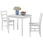 TRUUSK 3-delige Eetgroep, Zitgroep, Tafel Met Stoelen, Massi, Huis en Inrichting, Tafels | Eettafels, Verzenden, Nieuw