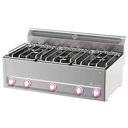Fornuis | COOKING LINE 600 | Gas | 5 Branders (2x 3kW + 3x, Zakelijke goederen, Horeca | Keukenapparatuur, Nieuw in verpakking