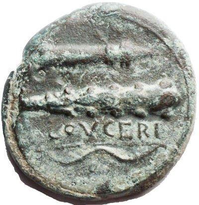 Apulia, Luceria Quadrunx r/ Quiver, club and bow, Postzegels en Munten, Munten | Europa | Niet-Euromunten