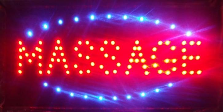 Massage LED bord lamp verlichting lichtbak reclamebord #C, Verzamelen, Merken en Reclamevoorwerpen, Nieuw, Verzenden