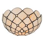 Tiffany wandlamp – Ruitmotief – B 25 × H 14 cm (Art. 7705), Verzenden, Nieuw