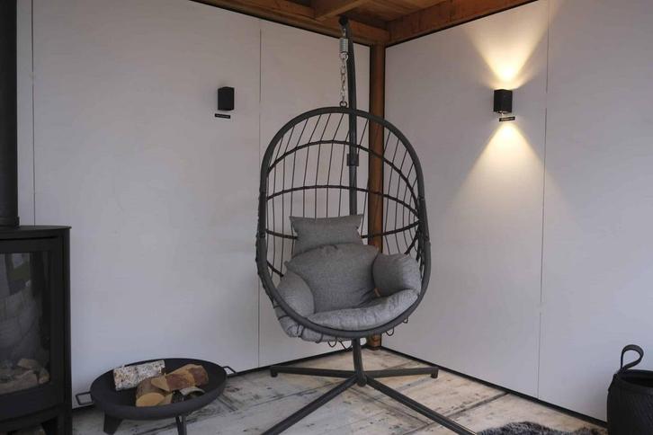 Hangstoel Lisa Grijs, Tuin en Terras, Tuinsets en Loungesets, Ophalen of Verzenden