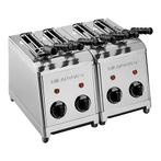 Tosti-apparaat (cap.4st.) | 2,4kW | iedere sleuf met, Verzenden, Nieuw in verpakking