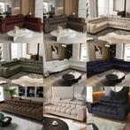Luxe Bankstel / Hoekbank / Slaapbank echt leer, Huis en Inrichting, Nieuw, Vierpersoons of meer, Leer