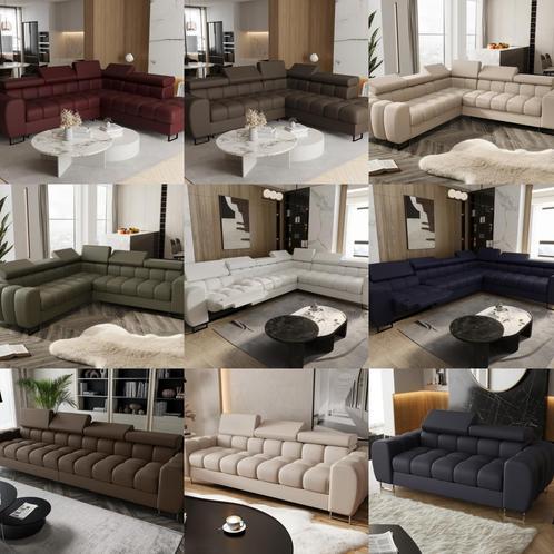 Luxe Bankstel / Hoekbank / Slaapbank echt leer, Huis en Inrichting, Banken | Bankstellen, Nieuw, Leer, Vierpersoons of meer