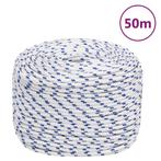 vidaXL Boot touw 8 mm 50 m polypropyleen wit, Verzenden, Nieuw