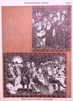 Parodie van de Schuttersmaaltijd op spotprent (Lithos), Antiek en Kunst, Verzenden