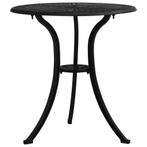 vidaXL Tuintafel 62x62x65 cm gietaluminium zwart, Verzenden, Nieuw, Aluminium