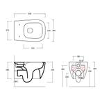 Wandcloset Salenzi Mirare Randloos excl. Zitting Mat Zwart, Doe-het-zelf en Verbouw, Sanitair, Ophalen of Verzenden, Nieuw