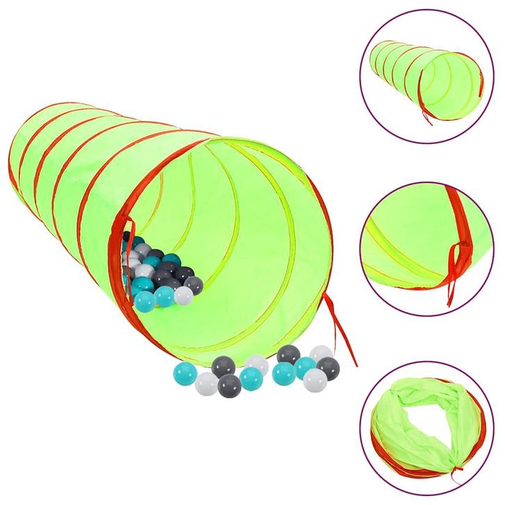 vidaXL Kinderspeeltunnel met 250 ballen 175 cm polyester, Kinderen en Baby's, Speelgoed | Speeltenten, Nieuw, Verzenden