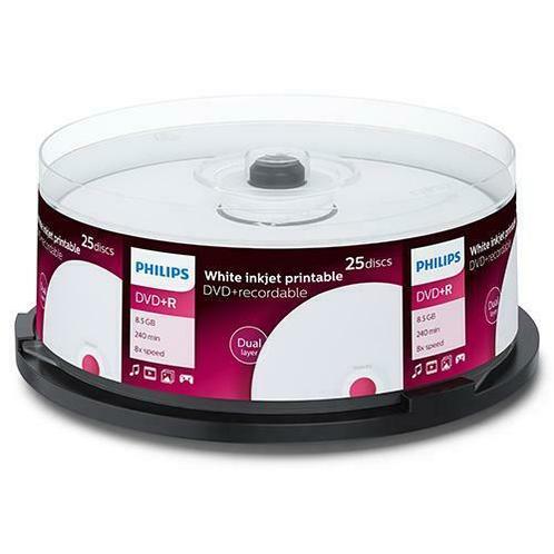 Philips | DVD+R | DL | 8.5 GB | Inkjet Printable | 25 Stuks, Computers en Software, Beschrijfbare discs, Nieuw, Verzenden