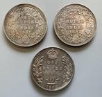 Brits India. 1 Rupee 1862, 1893, 1907/ Lot of 3 (Zonder