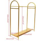 Goud Kledingrek met Plank – Stevig Vrijstaand Jurkenrek, Huis en Inrichting, Woonaccessoires | Kapstokken, Verzenden, Nieuw