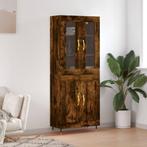 vidaXL buffetkast 69,5x34x180 cm bewerkt hout gerookt, Huis en Inrichting, Kasten | Buffetkasten, Verzenden, Nieuw, Overige houtsoorten