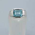 Zilver, Art Deco, Aquamarijn(Getest) - Ring