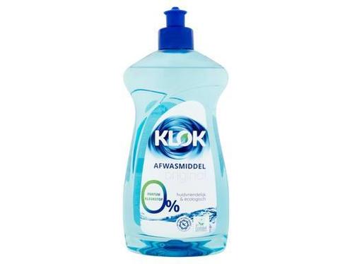 Klok afwasmiddel original 0% kleurstof & parfum - 8 x 500 ml, Huis en Inrichting, Schoonmaakartikelen, Verzenden