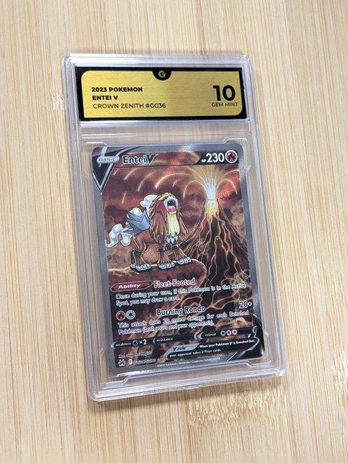 Pokémon - 1 Graded card - Entei V GG36 - Crown Zenith 2023 -, Hobby en Vrije tijd, Verzamelkaartspellen | Pokémon